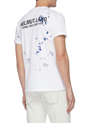 Back View - Click To Enlarge - HELMUT LANG - Logo print paint splatter T-shirt