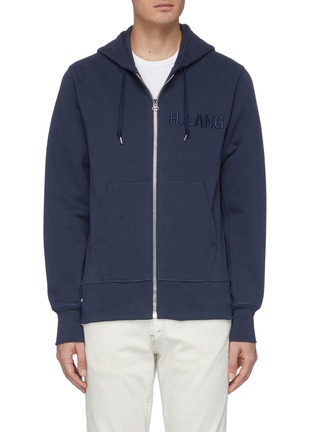 Main View - Click To Enlarge - HELMUT LANG - Standard logo embroidered hoodie