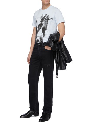Figure View - Click To Enlarge - HELMUT LANG - Logo embroidered straight leg jeans