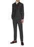 Figure View - Click To Enlarge - RING JACKET - Notch lapel check plaid tropical wool suit