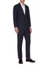 Front View - Click To Enlarge - RING JACKET - Notch lapel check plaid balloon fresco wool suit