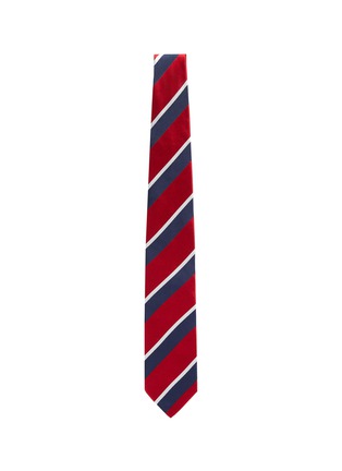Figure View - Click To Enlarge - STEFANOBIGI MILANO - 'Taro' Stripe Silk Satin Tie