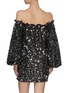 Back View - Click To Enlarge - ROTATE - 'Gloria' sequin off shoulder mini dress
