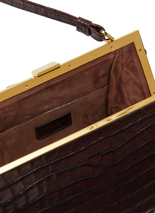 Detail View - Click To Enlarge - MANSUR GAVRIEL - 'Elegant' croc embossed leather bag
