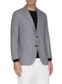 Front View - Click To Enlarge - TOMORROWLAND - Check Print Notch Lapel Blazer