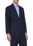 Front View - Click To Enlarge - TOMORROWLAND - 'Set 2' contrast detail check silk blazer