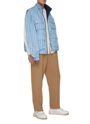 Figure View - Click To Enlarge - FFIXXED STUDIOS - Detachable sleeve reversible stripe jacket