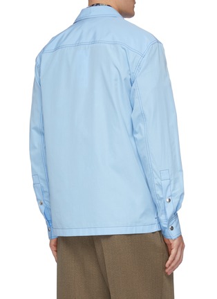 Back View - Click To Enlarge - MARNI - Flap pocket reversible shirt jacket