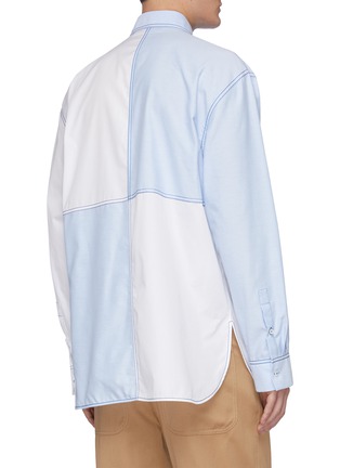 Back View - Click To Enlarge - MARNI - Colourblock oxford shirt