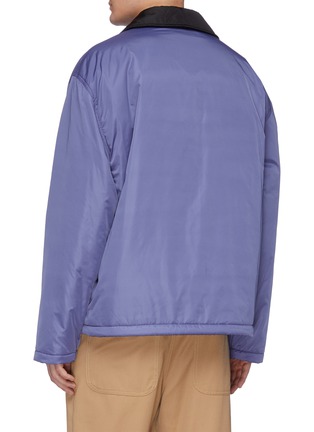 Back View - Click To Enlarge - MARNI - Contrast stripe seam bomber jacket