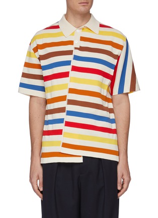 Main View - Click To Enlarge - MARNI - Colourblock asymmetric polo shirt