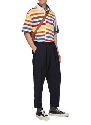 Figure View - Click To Enlarge - MARNI - Pleated wool carrot pants