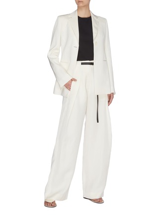 Figure View - Click To Enlarge - THE ROW - 'Kiro' notched lapel silk-linen blazer