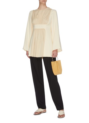 Figure View - Click To Enlarge - THE ROW - 'Francis' pleated virgin wool crepe suiting pants