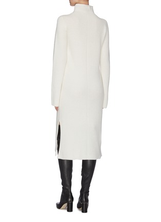 Back View - Click To Enlarge - THE ROW - 'Moa' high neck wool-cashmere rib knit dress