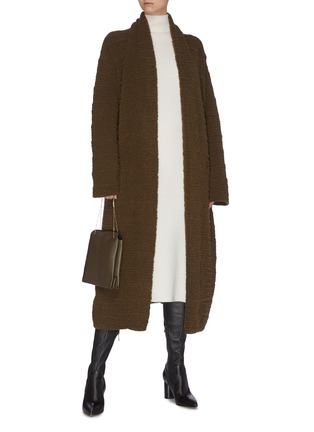 Figure View - Click To Enlarge - THE ROW - 'Moa' high neck wool-cashmere rib knit dress