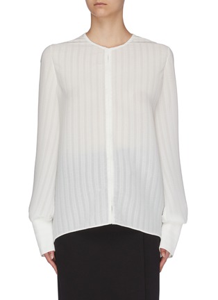 Main View - Click To Enlarge - THE ROW - 'Bruna' textured stripe blouse