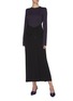 Figure View - Click To Enlarge - THE ROW - 'Pillar' foldover button front midi skirt