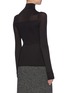 Back View - Click To Enlarge - THE ROW - 'Maytas' scuba sheer panelled mock neck top