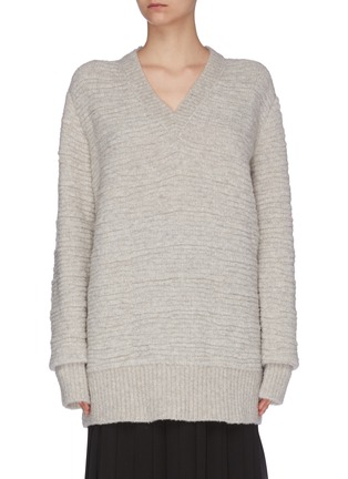 Main View - Click To Enlarge - THE ROW - 'Elaine' bouclé V-neck sweater