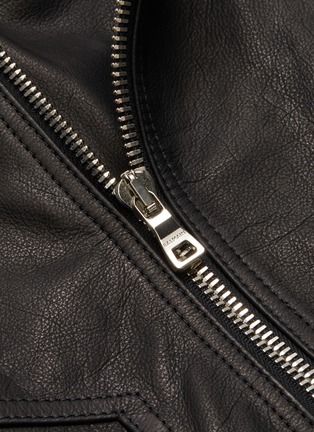  - BALMAIN - 'Perfecto' logo stamp leather jacket
