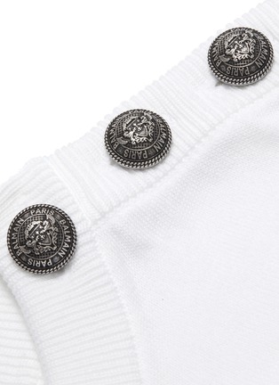  - BALMAIN - 'Mariniere' stripe button embellished sweater