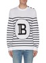 Main View - Click To Enlarge - BALMAIN - 'Mariniere' stripe button embellished sweater