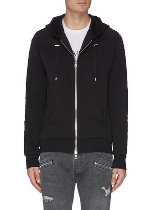 balmain zipper hoodie