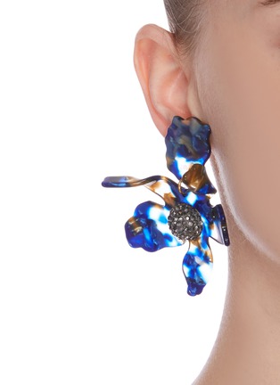 Figure View - Click To Enlarge - LELE SADOUGHI - 'Crystal Lily' marble-effect earrings