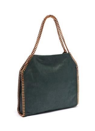 Detail View - Click To Enlarge - STELLA MCCARTNEY - 'Falabella' faux shaggy deer chain edge small tote bag