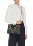 Front View - Click To Enlarge - STELLA MCCARTNEY - 'Falabella' faux shaggy deer chain edge mini tote bag