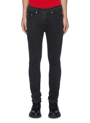 Main View - Click To Enlarge - NEIL BARRETT - Ring detail skinny jeans