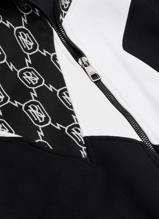  - NEIL BARRETT - Logo embroidered paneled hoodie