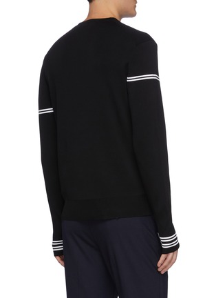 Back View - Click To Enlarge - NEIL BARRETT - Contrast stripe crewneck sweatshirt