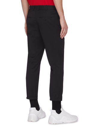 Back View - Click To Enlarge - NEIL BARRETT - Stretch half elastic cuff cotton pants