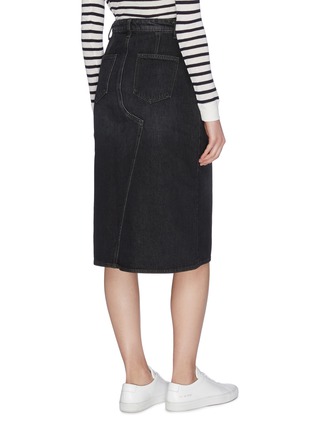 Back View - Click To Enlarge - CURRENT/ELLIOTT - 'The Cecilia' Denim Midi Skirt