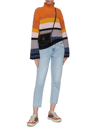 Figure View - Click To Enlarge - CURRENT/ELLIOTT - 'The Soleil' panelled stripe sweater