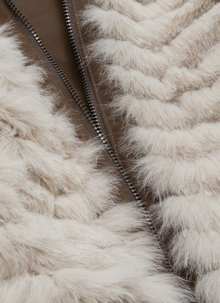  - GEMMI - Reversible fur vest with hood