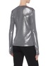 Back View - Click To Enlarge - ZAID AFFAS - Metallic crewneck long sleeve top