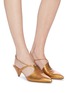 Figure View - Click To Enlarge - ALUMNAE - Cutout slingback leather mules