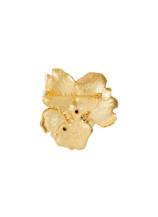 Figure View - Click To Enlarge - KENNETH JAY LANE - Enamel flower glass pearl brooch