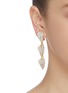 Figure View - Click To Enlarge - KENNETH JAY LANE - Glass crystal leaf shaped drop earrings
