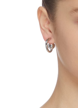 Figure View - Click To Enlarge - KENNETH JAY LANE - Ball end hoop earrings