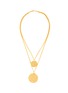 Main View - Click To Enlarge - KENNETH JAY LANE - Double chain coin pendant necklace