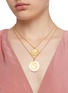 Figure View - Click To Enlarge - KENNETH JAY LANE - Double chain coin pendant necklace