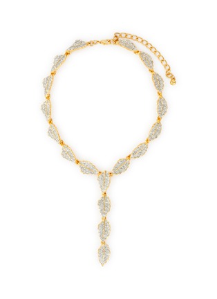 Main View - Click To Enlarge - KENNETH JAY LANE - Leaf-shaped crystal necklace