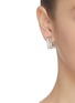 Figure View - Click To Enlarge - KENNETH JAY LANE - Crystal embellished square hoop earrings