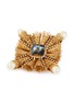 Detail View - Click To Enlarge - KENNETH JAY LANE - Atlas centre stone faux pearls antique brooch