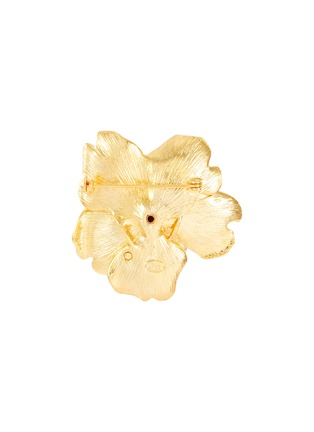 Figure View - Click To Enlarge - KENNETH JAY LANE - Crystal centre flower-shaped glaze brooch