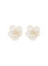 Main View - Click To Enlarge - KENNETH JAY LANE - Crystal embellished enamel flower earrings